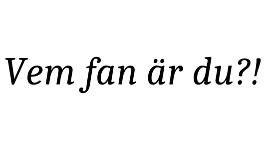 Vem fan är du